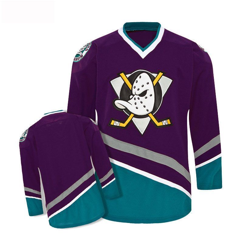 Men's Anaheim Ducks Purple/Blue Line Blank Jersey